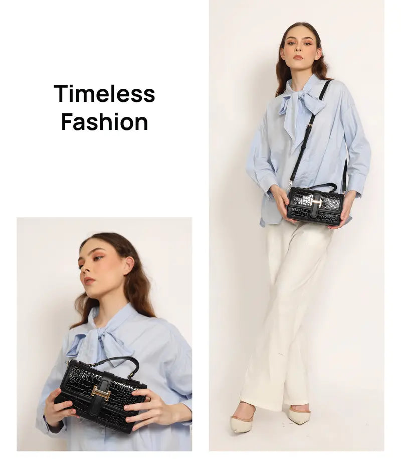 Celone LuxeCarry™ Textured Crossbody Bag – Sleek PU Leather Shoulder Bag