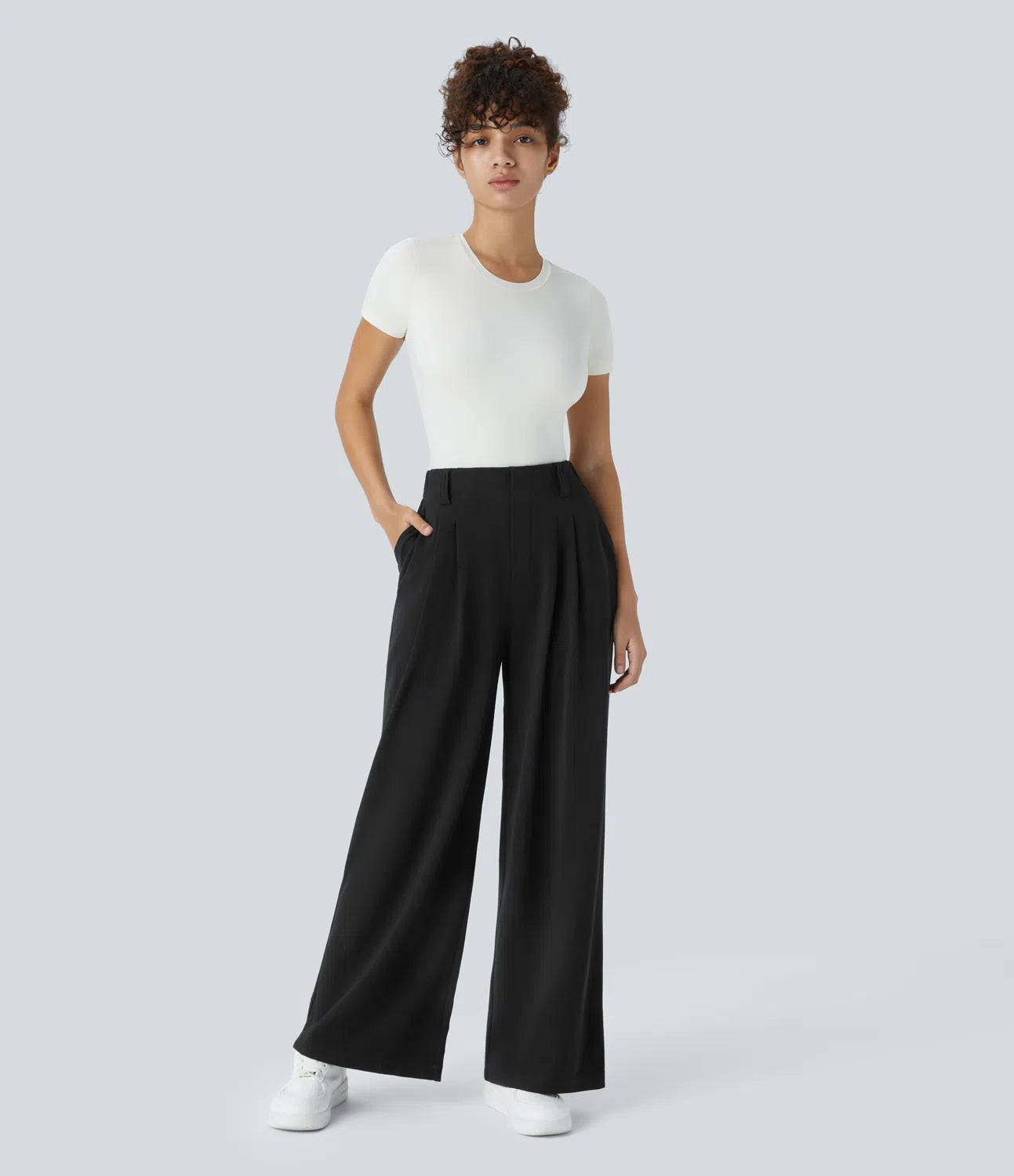 Celone SculptFlex™ High-Waist Wide-Leg Work Pants
