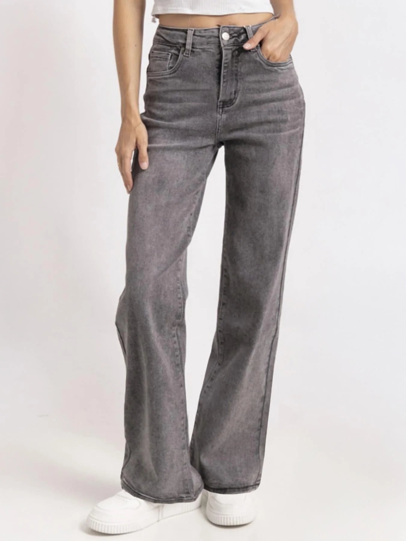 Celone UtilityFlex™ High-Waist Wide-Leg Denim Jeans