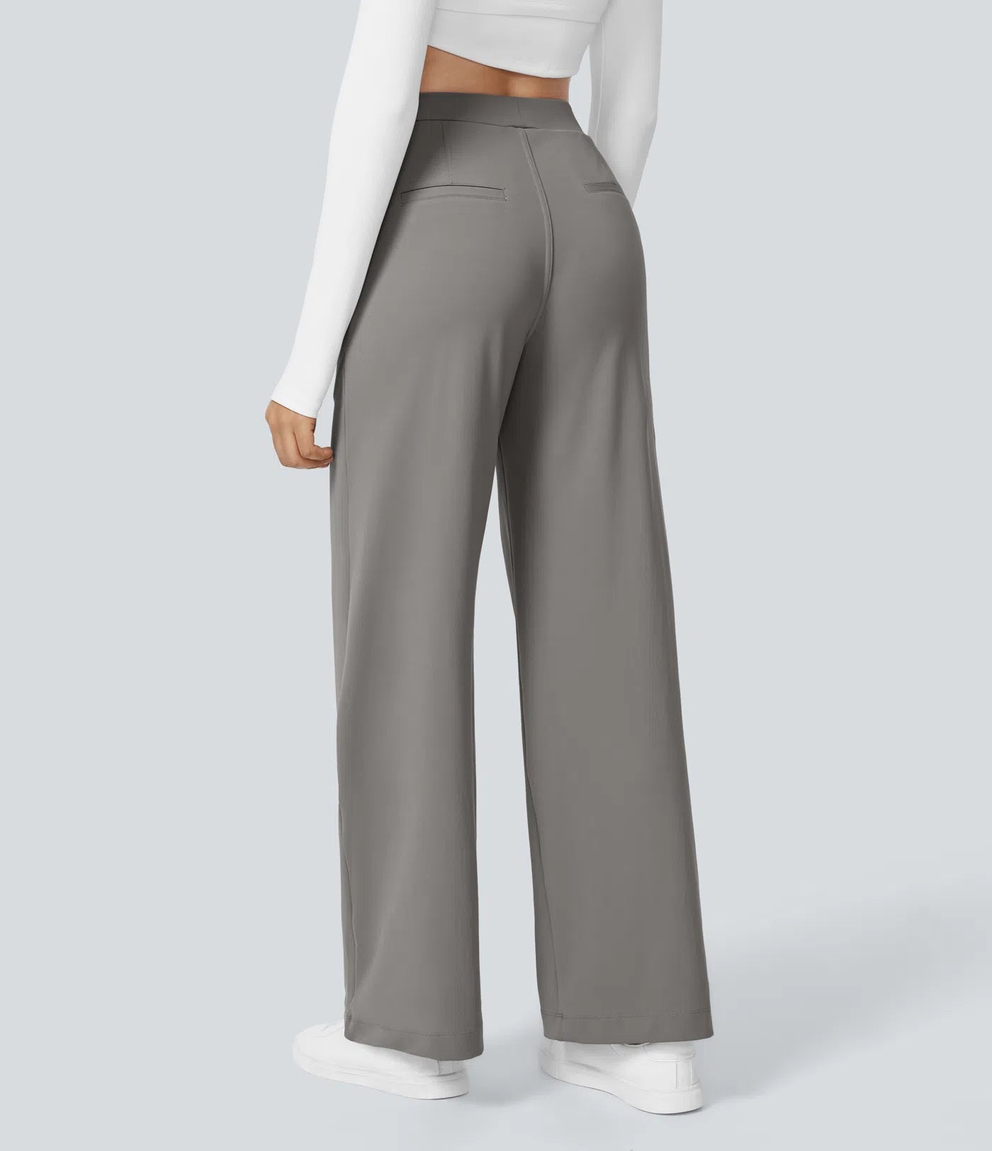 Celone High-Waist Tailored Straight-Leg Work Trousers