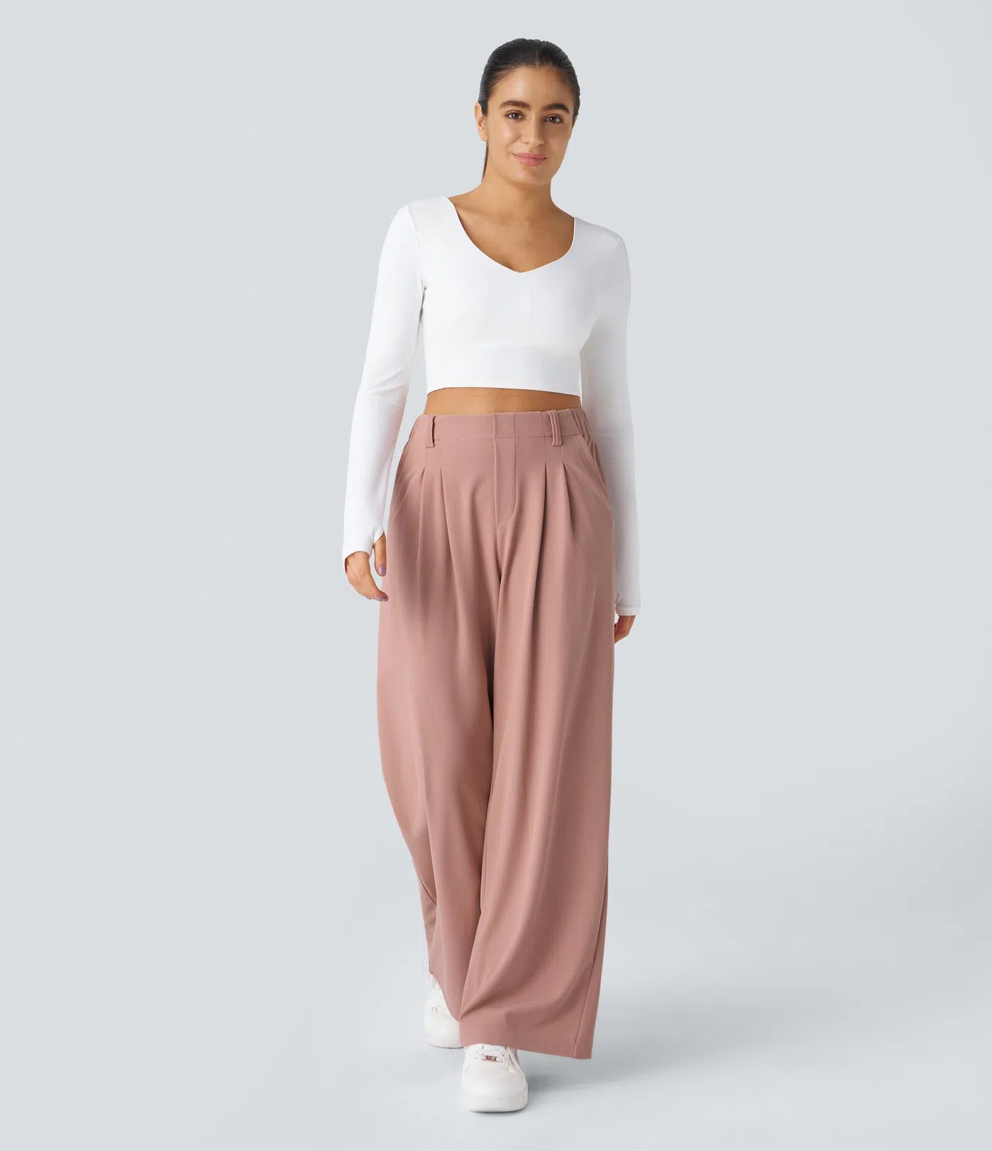 Celone SculptFlex™ High-Waist Wide-Leg Work Pants