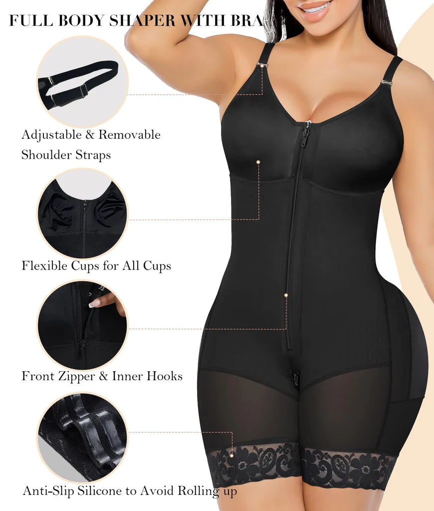 Celone - Shapewear Tummy Control Butt Lifter with Zipper Crotch