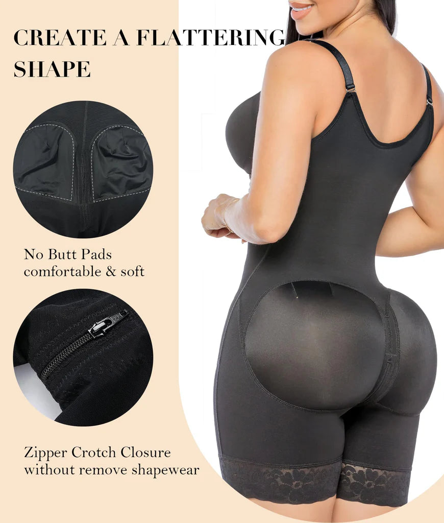 Celone - Shapewear Tummy Control Butt Lifter with Zipper Crotch