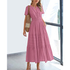 Celone BreezeLuxe™ Boho V-Neck Midi Dress