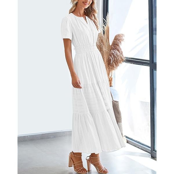 Celone BreezeLuxe™ Boho V-Neck Midi Dress