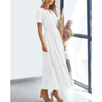 Celone BreezeLuxe™ Boho V-Neck Midi Dress