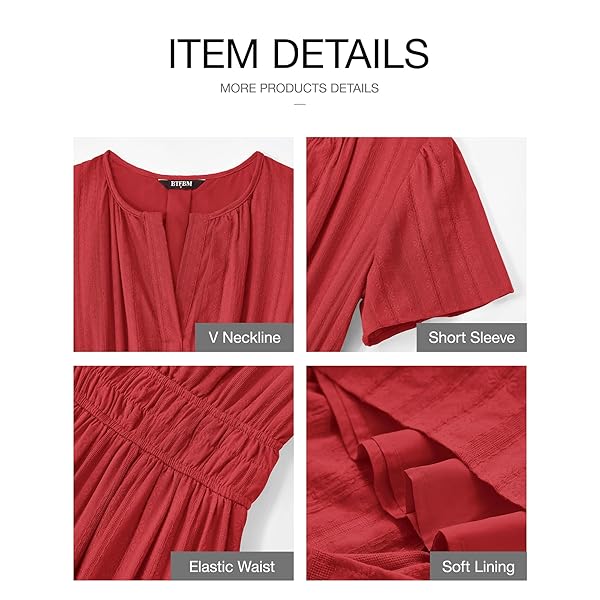 Celone BreezeLuxe™ Boho V-Neck Midi Dress