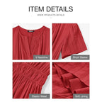 Celone BreezeLuxe™ Boho V-Neck Midi Dress