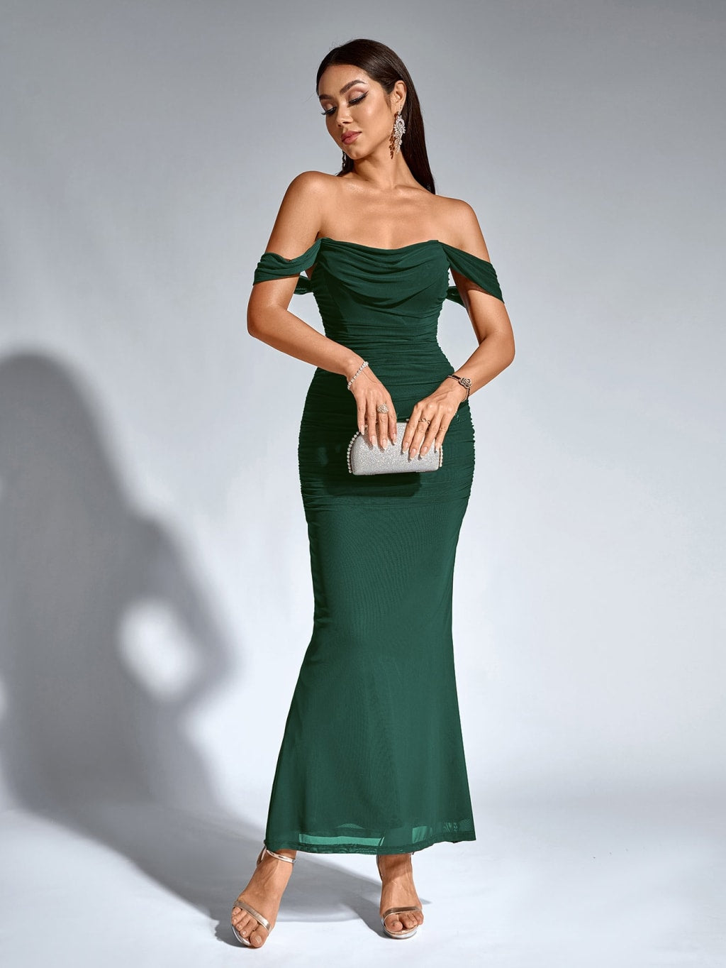 Celone Off-Shoulder Bodycon Maxi Dress