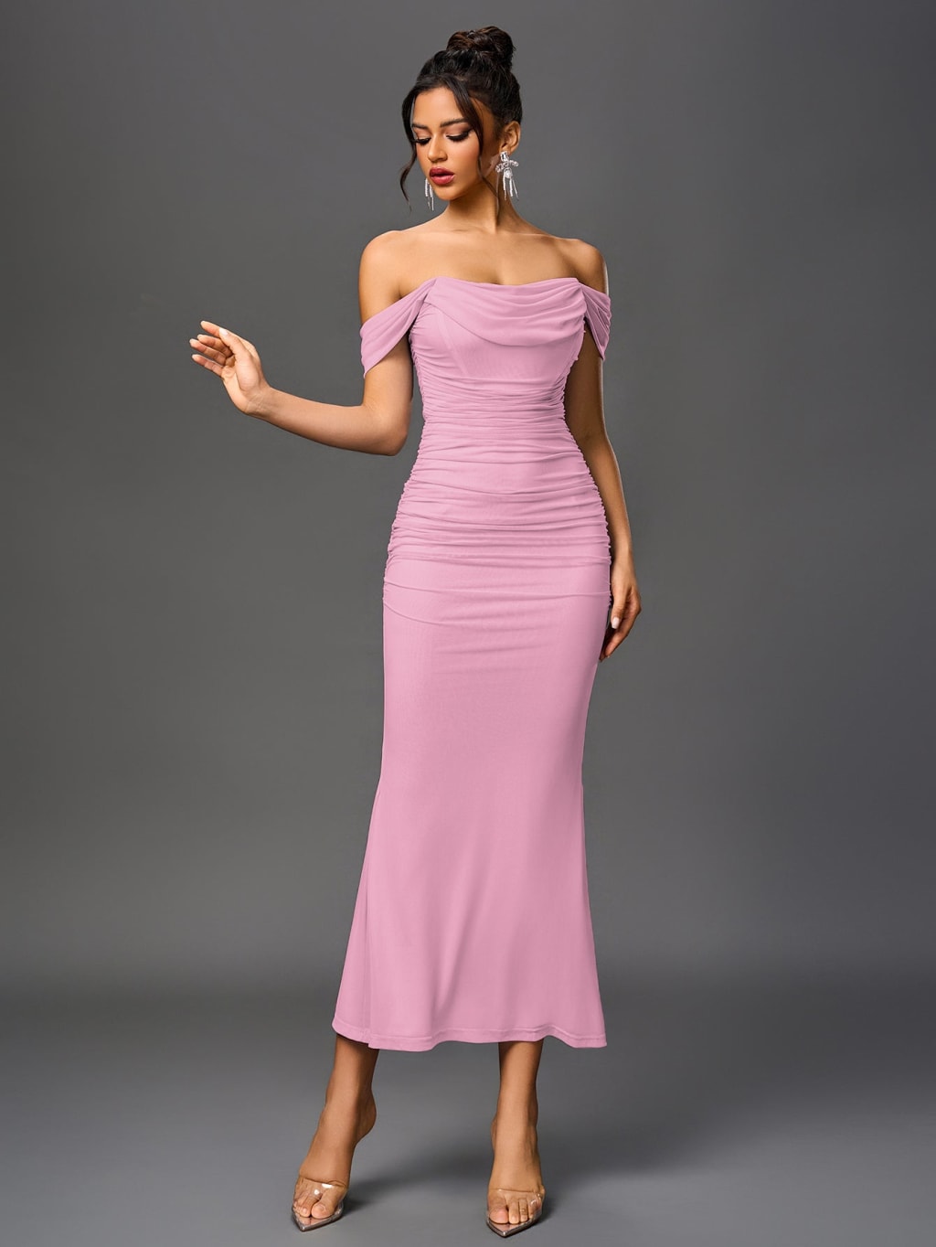 Celone Off-Shoulder Bodycon Maxi Dress
